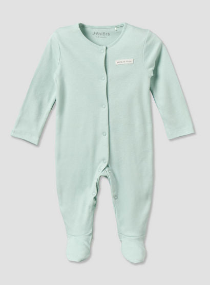 Pack of 2 Juniors Cotton Round Neck Long Sleeves Sleepsuit with Snap Button Closure-baby-girls-clothing-nightwear-sleepsuits-image-2