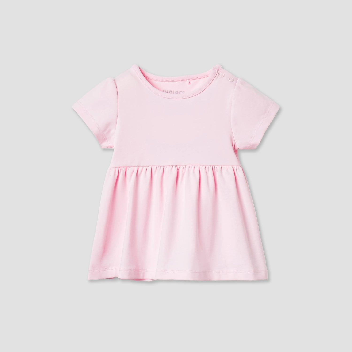 Juniors Assorted A-line Dress with Round Neck and Short Sleeves - Set of 2