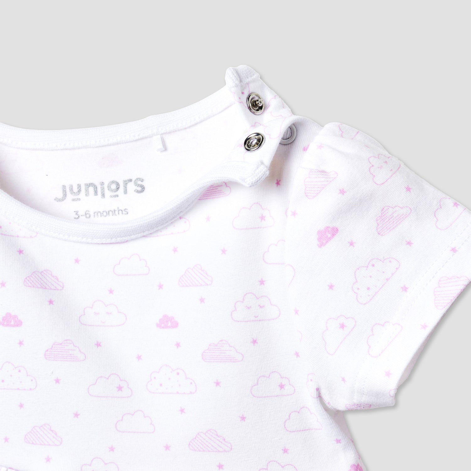 Juniors Assorted A-line Dress with Round Neck and Short Sleeves - Set of 2