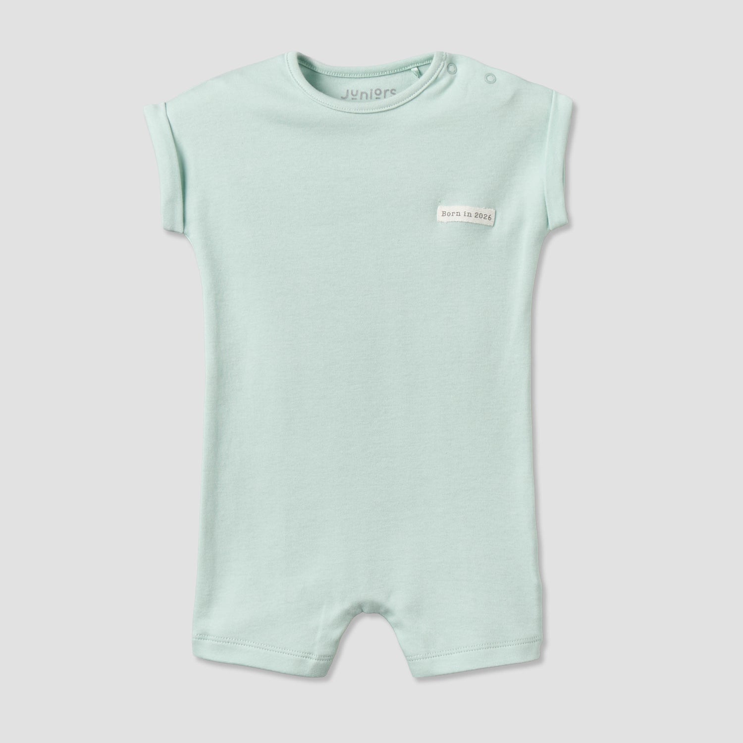 Pack of 2 Juniors Round Neck Short Sleeves Romper with Snap Button Closure