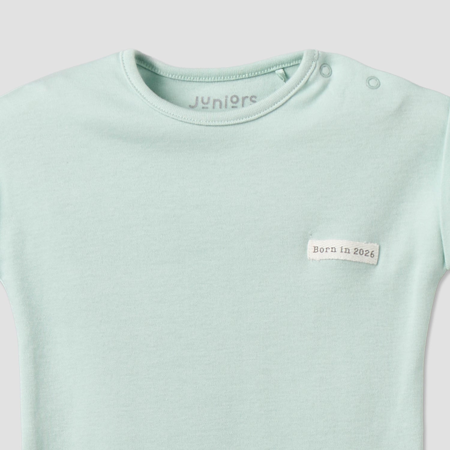 Pack of 2 Juniors Round Neck Short Sleeves Romper with Snap Button Closure