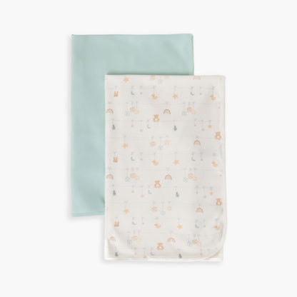 Pack of 2 Juniors Receiving Blanket with Assorted Design