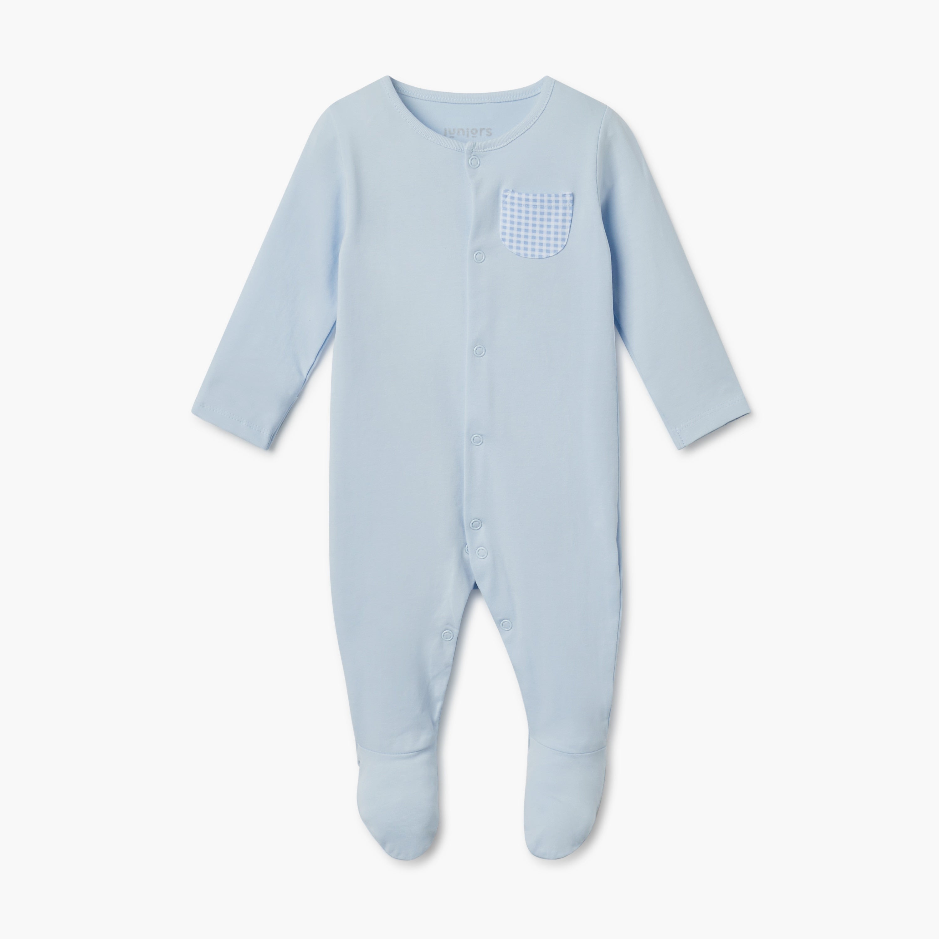 Juniors Assorted Sleepsuit with Long Sleeves and Pocket - Set of 2