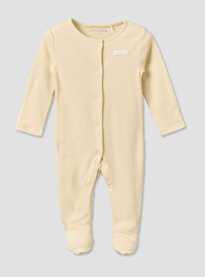 Pack of 2 Juniors Cotton Round Neck Long Sleeves Sleepsuit with Snap Button Closure-baby-girls-clothing-nightwear-sleepsuits-image-2