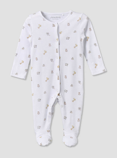 Pack of 2 Juniors Cotton Round Neck Long Sleeves Sleepsuit with Snap Button Closure-baby-girls-clothing-nightwear-sleepsuits-image-3