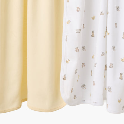 Pack of 2 Juniors Receiving Blanket with Assorted Design
