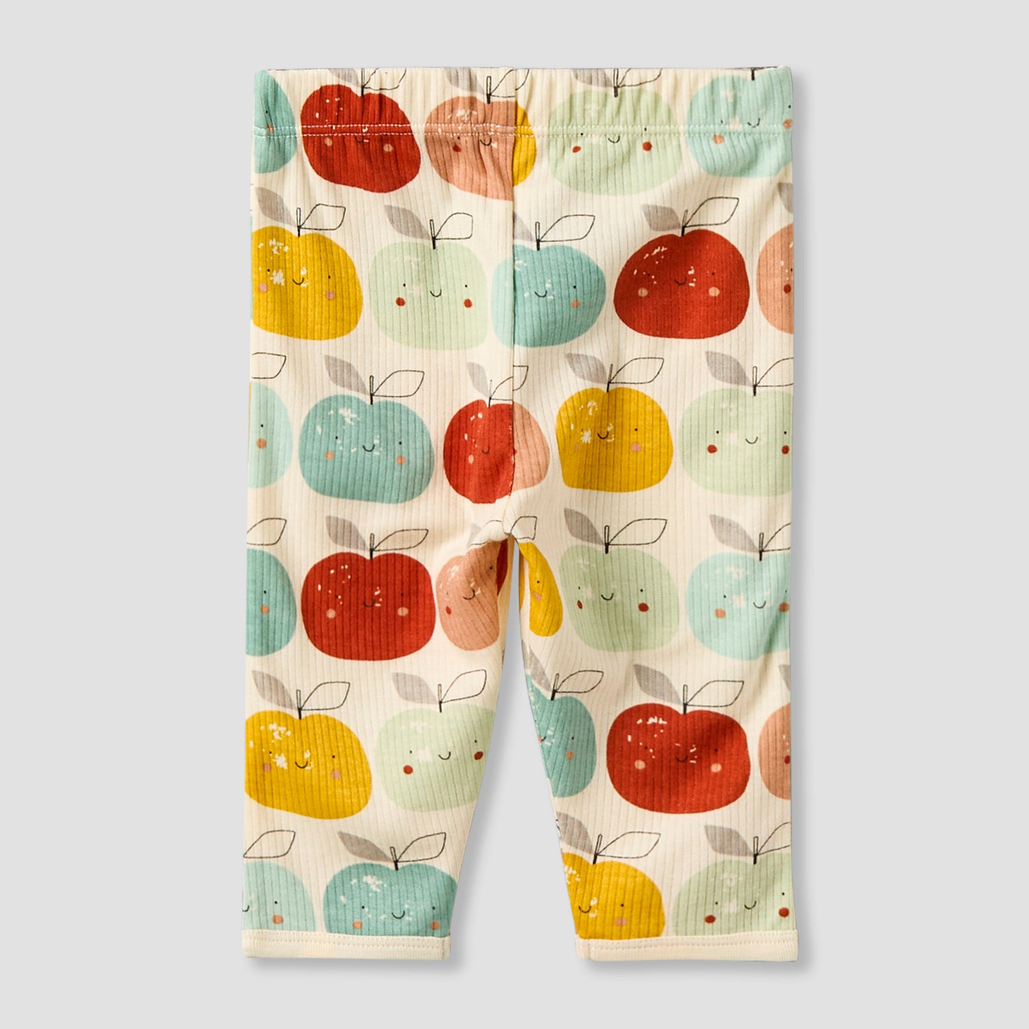 Juniors Cotton Round Neck Long Sleeves Pyjama Set with Apple Print