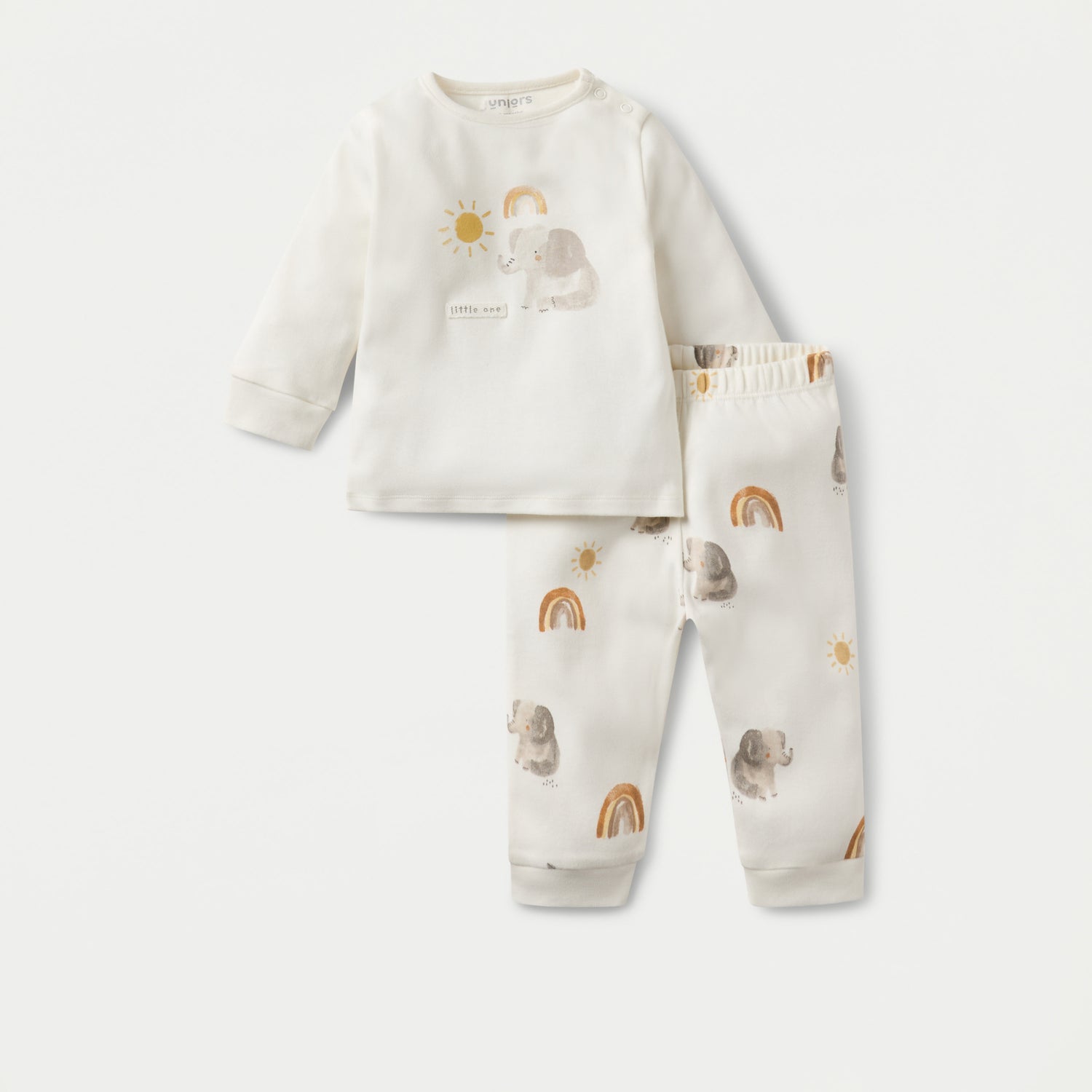 Juniors Elephant Print T-shirt and Pyjama Set