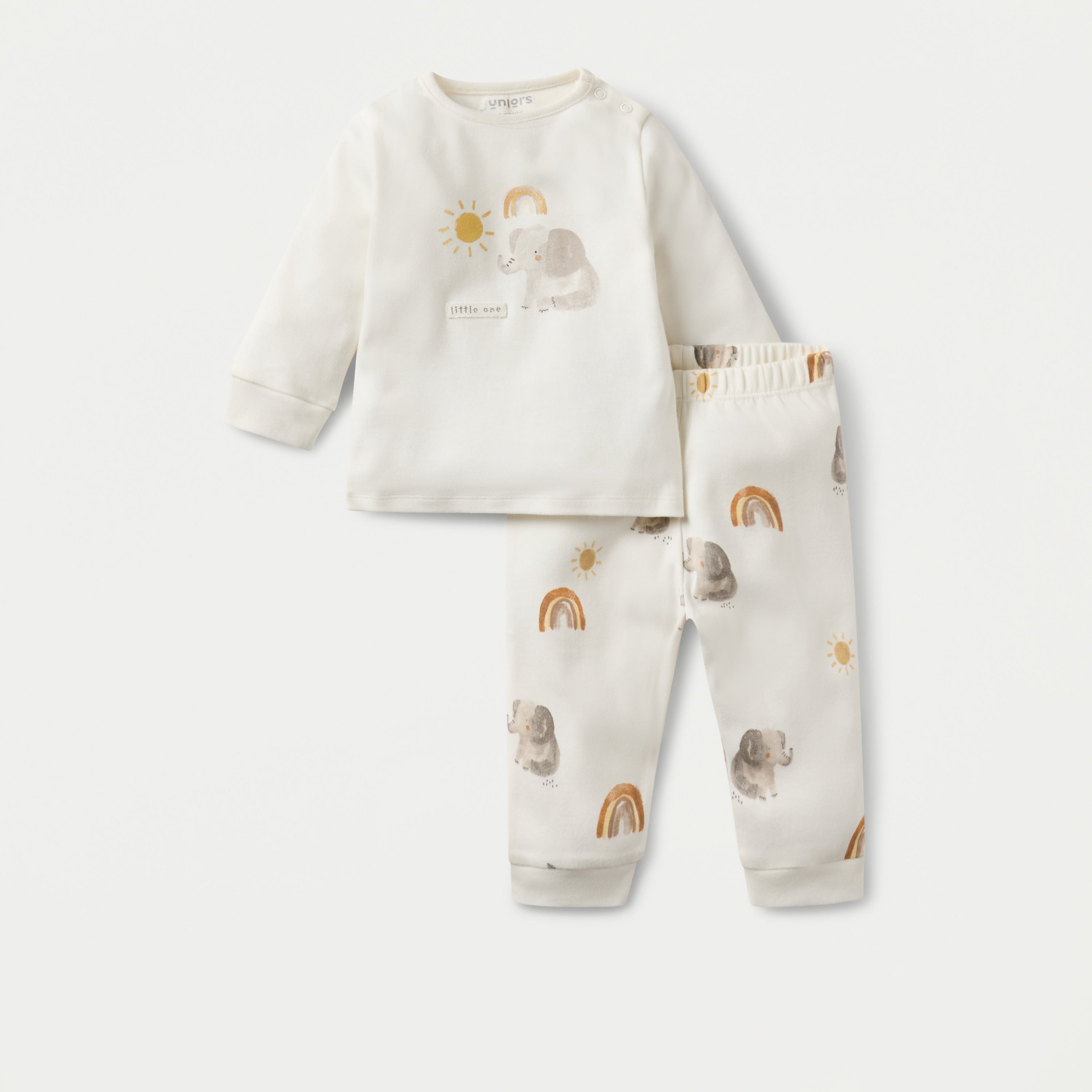 Juniors Elephant Print T-shirt and Pyjama Set