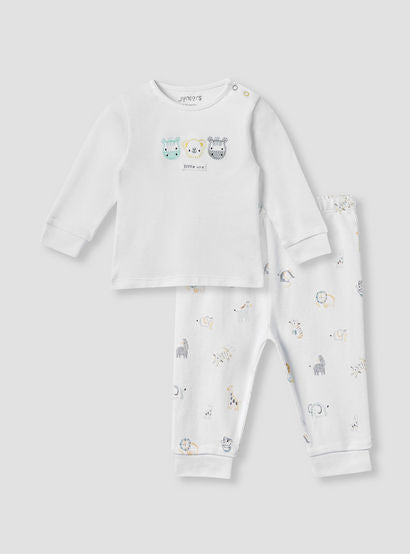 Juniors Animal Print T-shirt and Pyjama Set-baby-boys-clothing-nightwear-pyjamasets-image-1