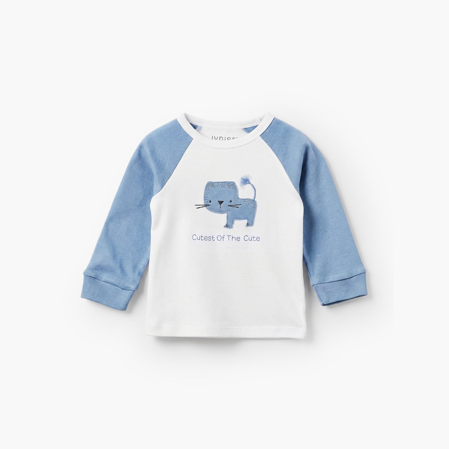 Juniors Cotton Round Neck Long Sleeves Pyjama Set with Print