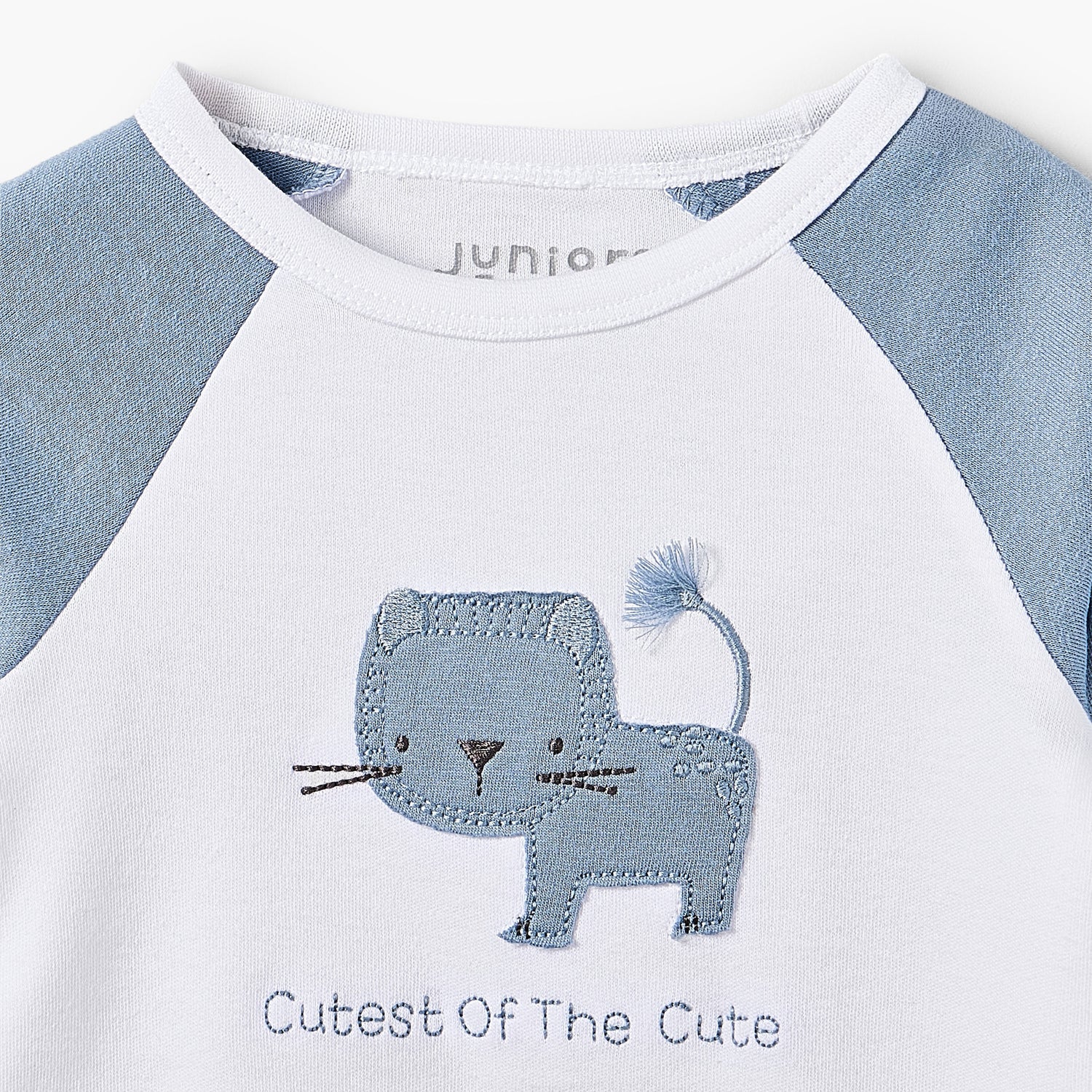 Juniors Cotton Round Neck Long Sleeves Pyjama Set with Print