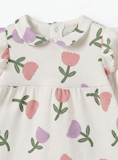 Juniors Cotton Peter Pan Collar Long Sleeves Pyjama Set with Floral Print-baby-girls-clothing-nightwear-pyjamasets-image-5