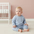 Juniors Pyjama Set - Cotton - Long Sleeves - Crew Neck - Blue / 18-24 mths