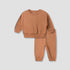 Juniors Solid Long Sleeve Sweatshirt and Pyjama Set - Brown / 12-18 mths