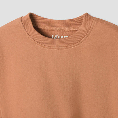 Juniors Solid Long Sleeve Sweatshirt and Pyjama Set