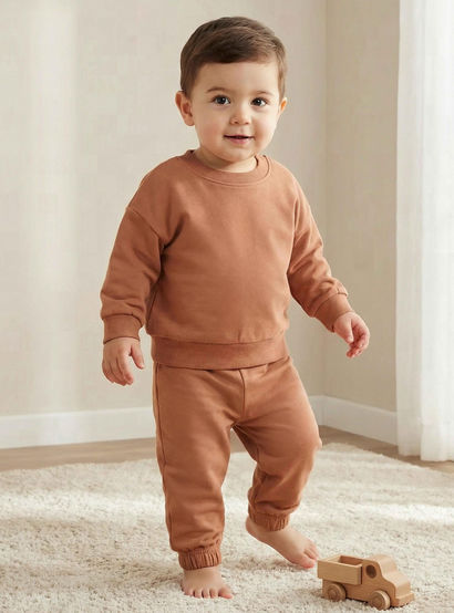 Juniors Solid Long Sleeve Sweatshirt and Pyjama Set-promo_babyshop_Buy3for99_UAE130126-image-1