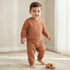 Juniors Solid Long Sleeve Sweatshirt and Pyjama Set - Brown / 18-24 mths