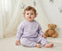 Juniors Pyjama Set - Cotton - Long Sleeves - Crew Neck - Purple / 18-24 mths
