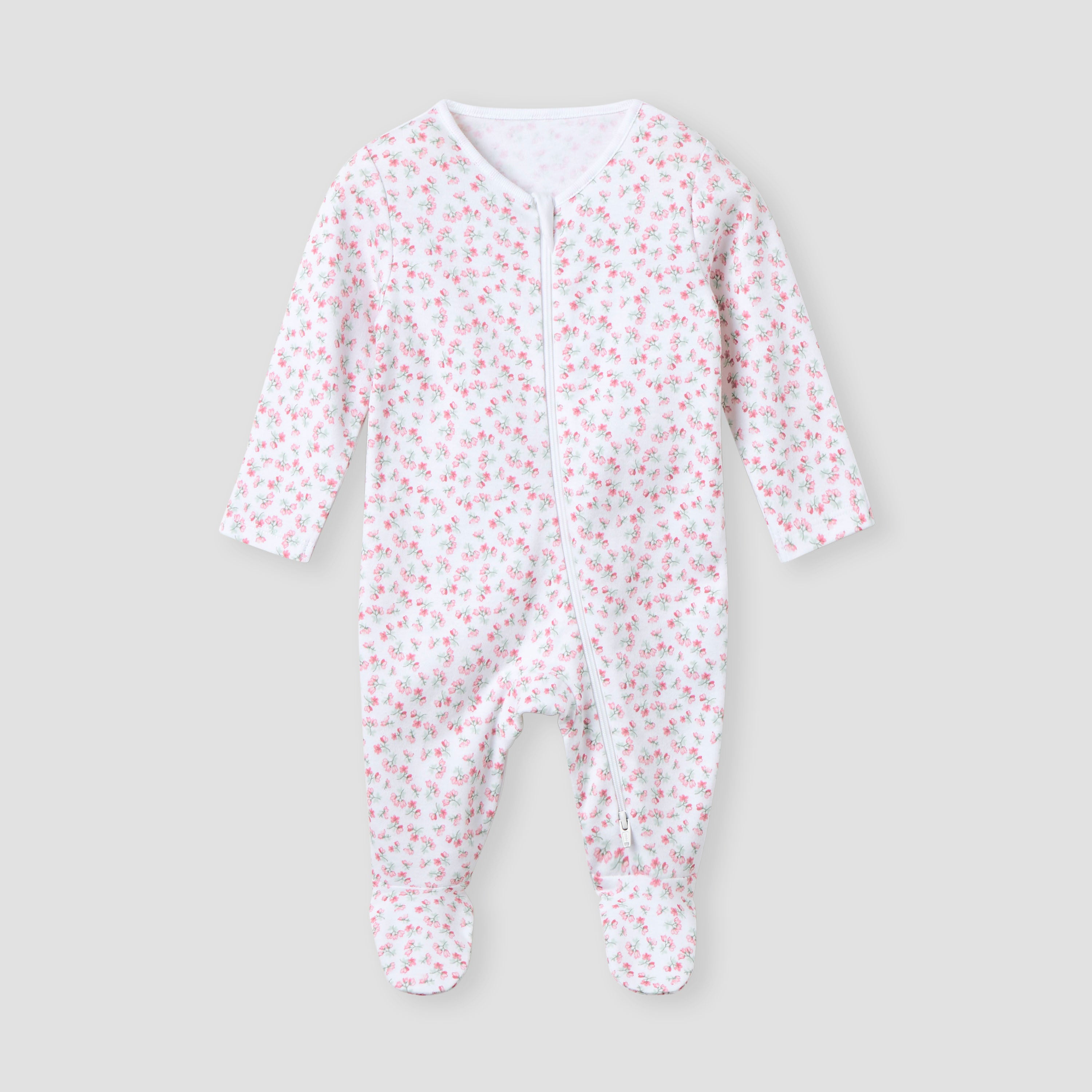 Juniors Printed Sleepsuit with Long Sleeves and Zip Closure - Set of 3