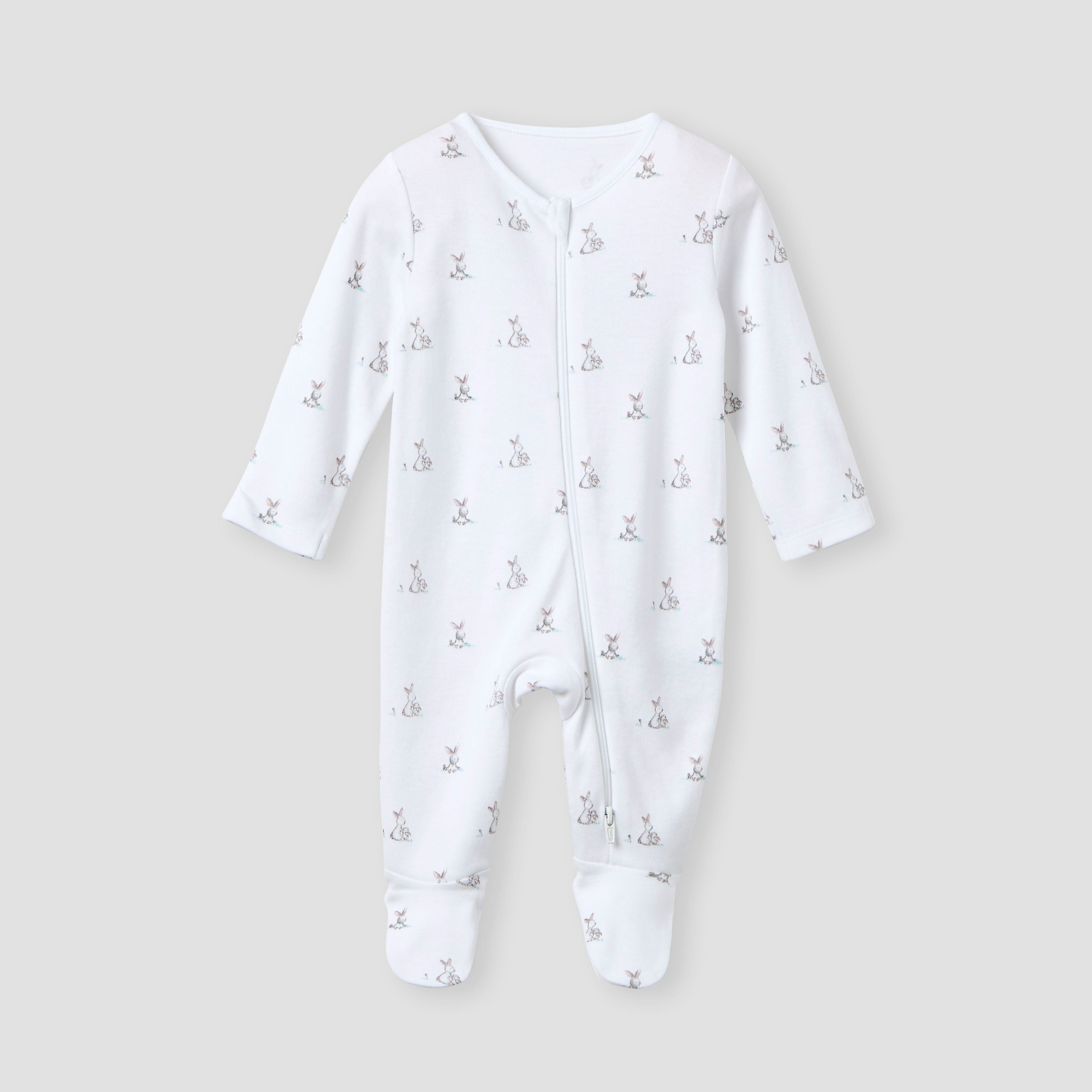 Juniors Printed Sleepsuit with Long Sleeves and Zip Closure - Set of 3