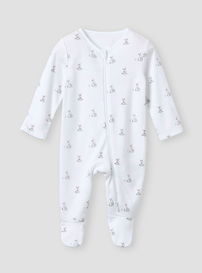 Juniors Printed Sleepsuit with Long Sleeves and Zip Closure - Set of 3-baby-girls-clothing-nightwear-sleepsuits-image-3