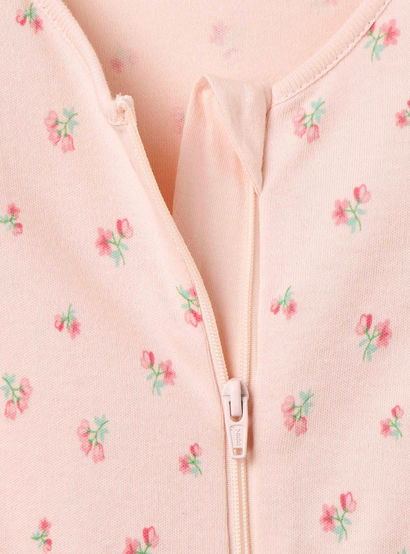 Juniors Printed Sleepsuit with Long Sleeves and Zip Closure - Set of 3-baby-girls-clothing-nightwear-sleepsuits-image-6