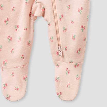 Juniors Printed Sleepsuit with Long Sleeves and Zip Closure - Set of 3
