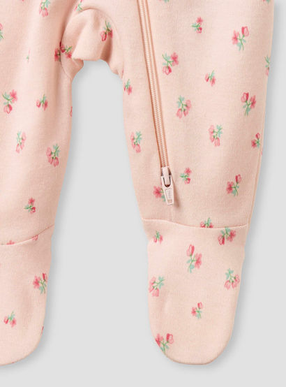 Juniors Printed Sleepsuit with Long Sleeves and Zip Closure - Set of 3-baby-girls-clothing-nightwear-sleepsuits-image-7