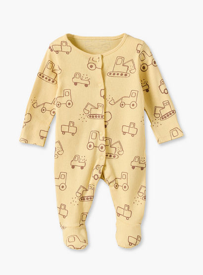 Pack of 3 Juniors Cotton Crew Neck Long Sleeves Sleepsuit Set with Vehicle Print-baby-boys-clothing-nightwear-sleepsuits-image-5