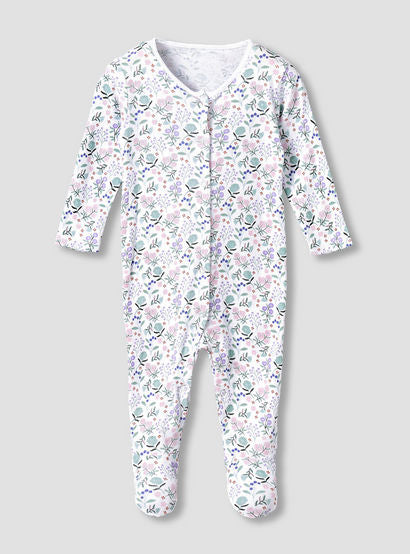 Pack of 3 Juniors Cotton Round Neck Long Sleeves Sleepsuit with Floral Print-baby-girls-clothing-nightwear-sleepsuits-image-4