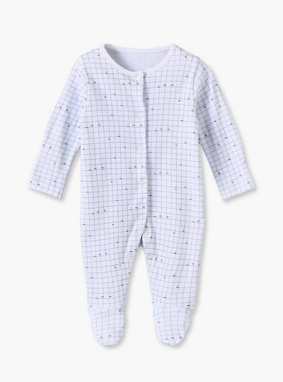 Pack of 3 Juniors Cotton Crew Neck Long Sleeves Sleepsuit Set with Nautical Print-baby-boys-clothing-nightwear-sleepsuits-image-5