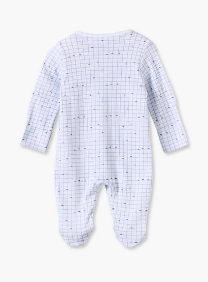 Pack of 3 Juniors Cotton Crew Neck Long Sleeves Sleepsuit Set with Nautical Print-baby-boys-clothing-nightwear-sleepsuits-image-6