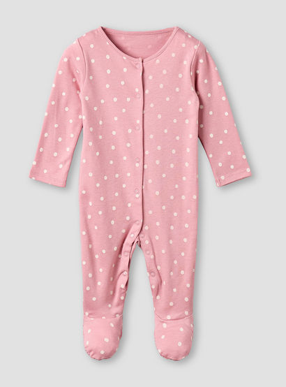 Pack of 3 Juniors Cotton Round Neck Long Sleeves Sleepsuit with Bunny Print-baby-girls-clothing-nightwear-sleepsuits-image-4