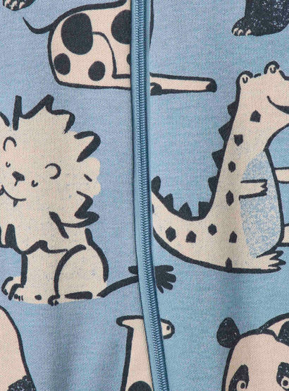 Juniors Animal Print Sleepsuit with Long Sleeves and Zip Closure - Set of 3-baby-boys-clothing-nightwear-sleepsuits-image-5