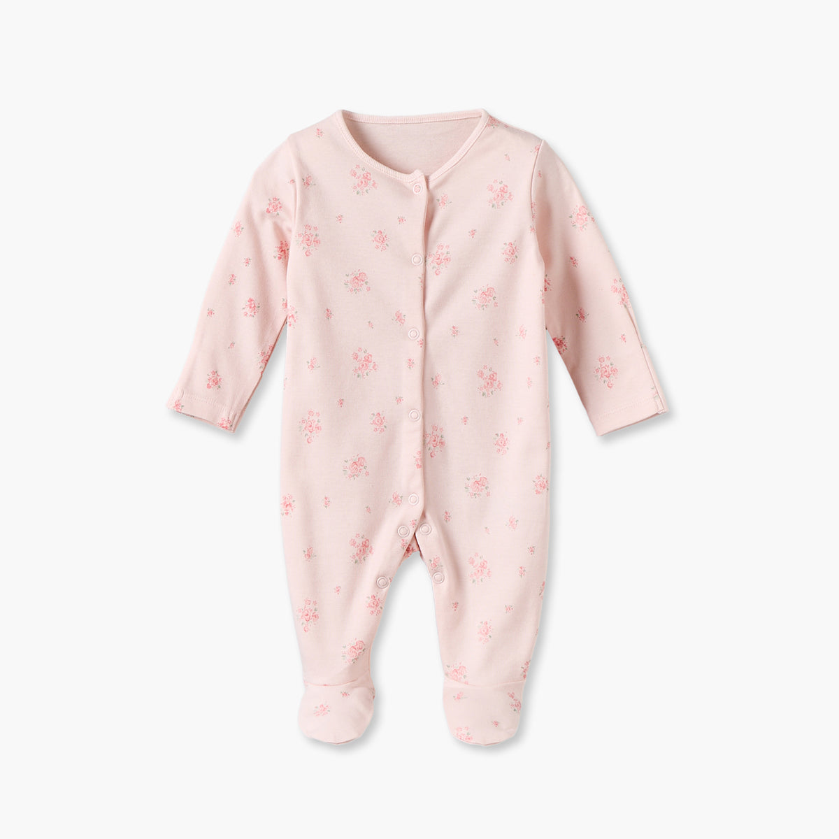 Pack of 3 Juniors Cotton Round Neck Long Sleeves Sleepsuit with Floral Print