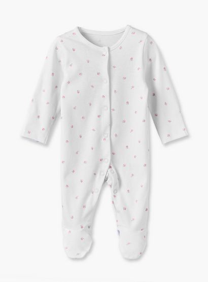 Pack of 3 Juniors Cotton Round Neck Long Sleeves Sleepsuit with Floral Print-baby-girls-clothing-nightwear-sleepsuits-image-3