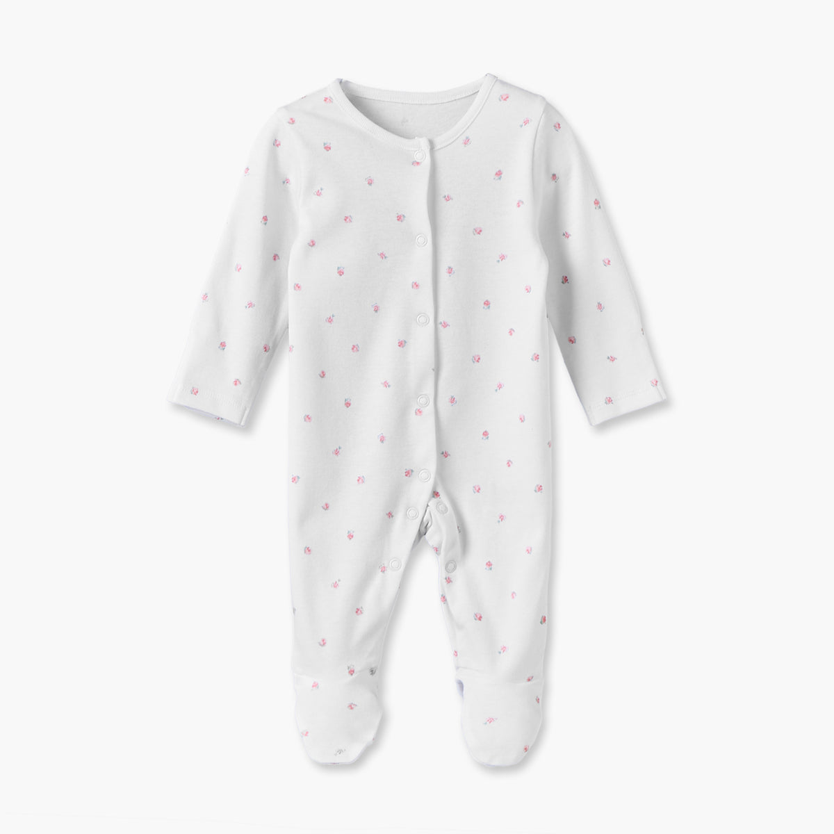 Pack of 3 Juniors Cotton Round Neck Long Sleeves Sleepsuit with Floral Print