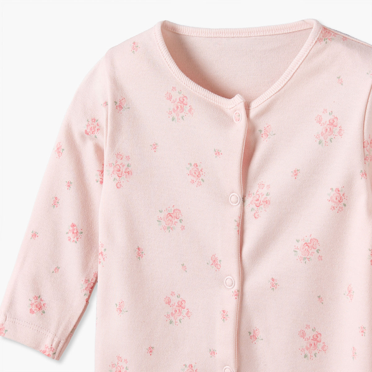 Pack of 3 Juniors Cotton Round Neck Long Sleeves Sleepsuit with Floral Print