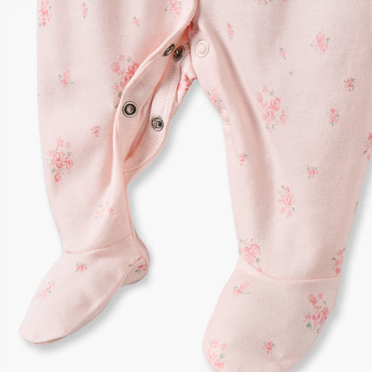 Pack of 3 Juniors Cotton Round Neck Long Sleeves Sleepsuit with Floral Print