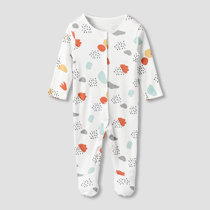 Pack of 3 Juniors Cotton Round Neck Long Sleeves Sleepsuit with Fun Print