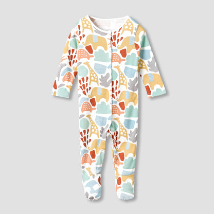 Pack of 3 Juniors Cotton Round Neck Long Sleeves Sleepsuit with Fun Print