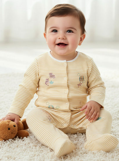 Pack of 3 Juniors Cotton Round Neck Long Sleeves Sleepsuit with Fun Print-promo_babyshop_Buy2for115_UAE130126-image-2