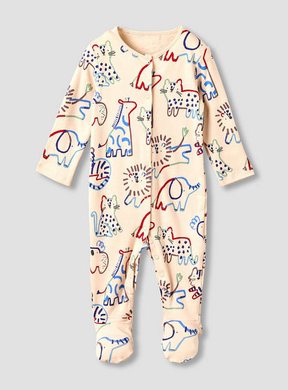 Pack of 3 Juniors Cotton Round Neck Long Sleeves Sleepsuit with Animal Print-promo_babyshop_Buy2for115_UAE130126-image-3