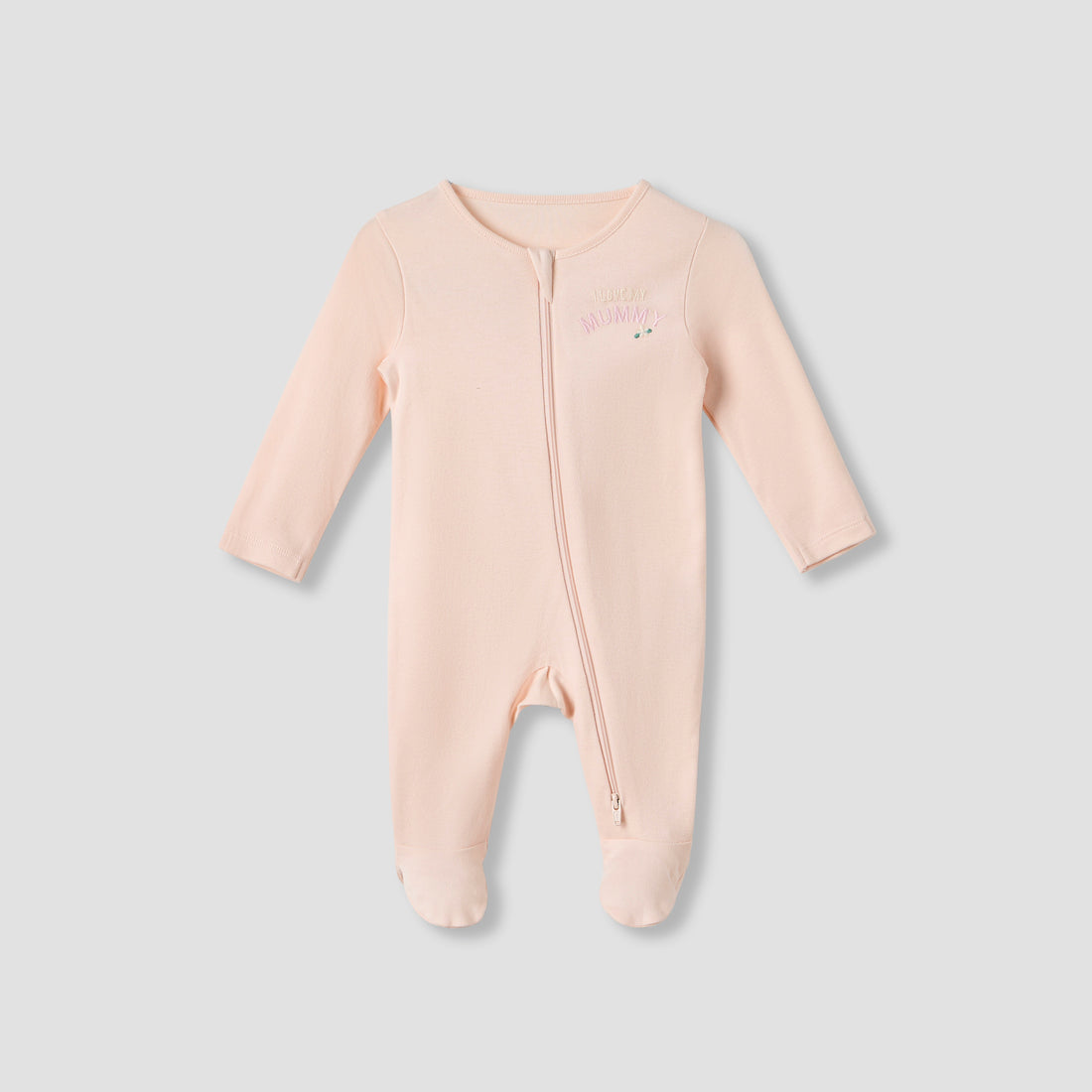 Juniors Round Neck Sleepsuit with Closed Feet - Cotton - Long Sleeves - Set of 3