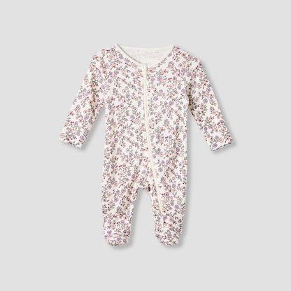 Juniors Round Neck Sleepsuit with Closed Feet - Cotton - Long Sleeves - Set of 3