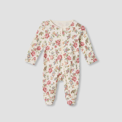 Juniors Round Neck Sleepsuit with Closed Feet - Cotton - Long Sleeves - Set of 3