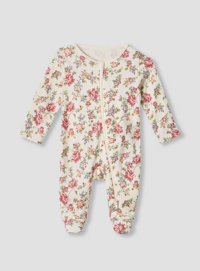 Juniors Round Neck Sleepsuit with Closed Feet - Cotton - Long Sleeves - Set of 3-baby-girls-clothing-nightwear-sleepsuits-image-4