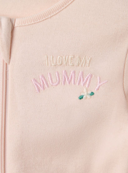 Juniors Round Neck Sleepsuit with Closed Feet - Cotton - Long Sleeves - Set of 3-baby-girls-clothing-nightwear-sleepsuits-image-5