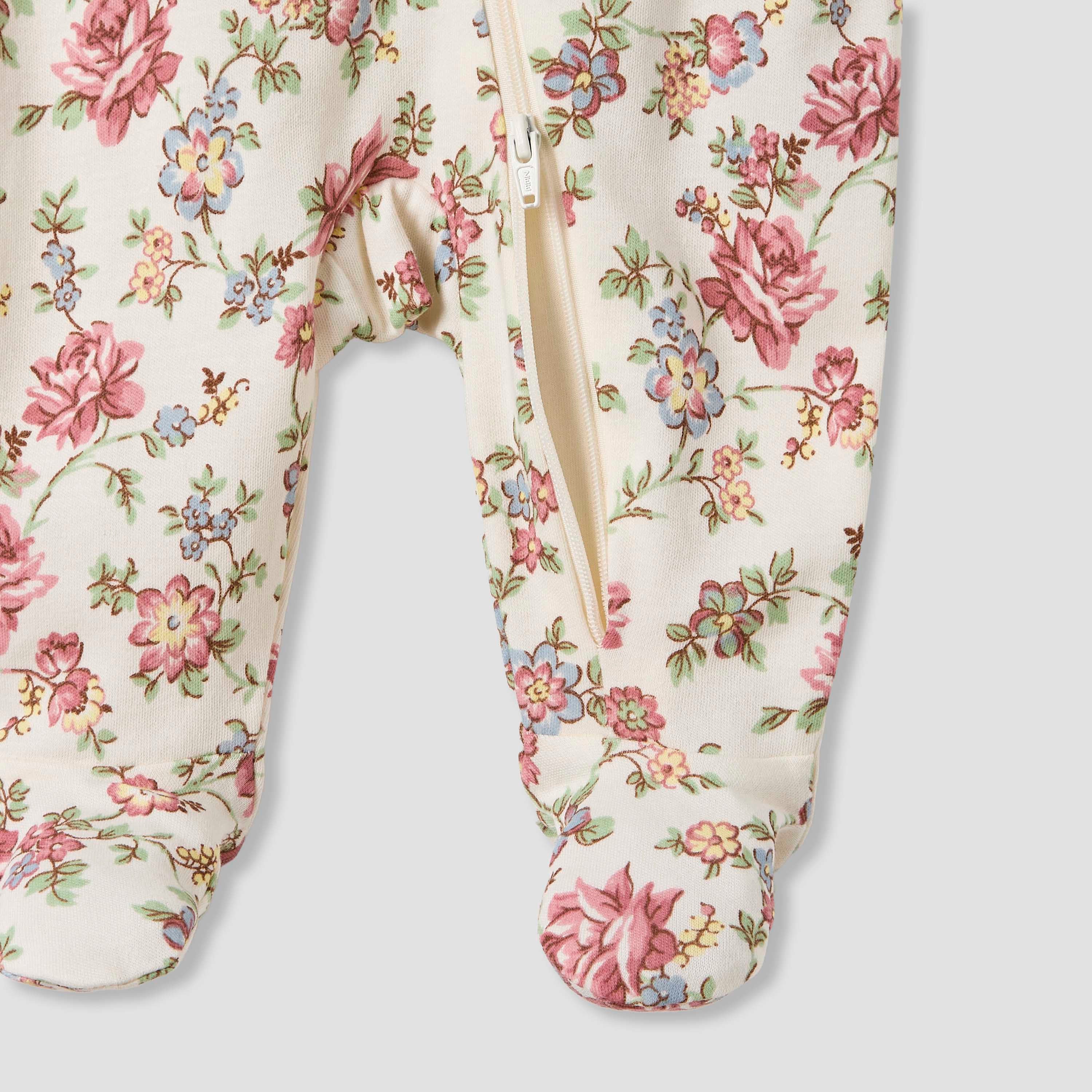 Juniors Round Neck Sleepsuit with Closed Feet - Cotton - Long Sleeves - Set of 3